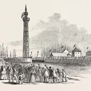 Her Majestys Visit to Hull and Grimsby: the Fairy Steamer Entering Grimsby Dock
