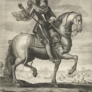 Portrait of Leopold I, Emperor of Germany, on horseback, Cornelis van Dalen (II)