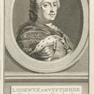 Portrait Louis XV king France Louis Vyfttee bust