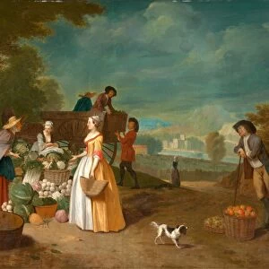 The Vegetable Seller, Pieter Angillis, 1685-1734, Flemish