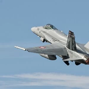 A Swiss Air Force F / A-18C during TLP in Spain