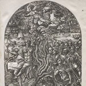 The Apocalypse: Babylon the Harlot, Seated on the Seven-headed Beast, 1546-1556. Creator