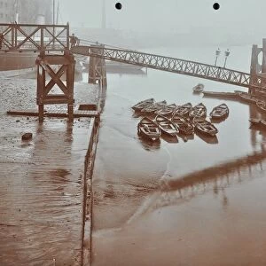 Boats at Limehouse Pier, Poplar, London, 1908