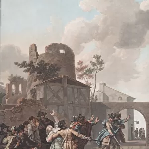 The Brawl (La Rixe), ca. 1792. Creator: Charles-Melchior Descourtis