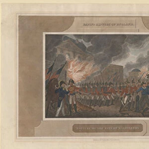 Capture and Burning of the city of Washington, 1815. Artist: Anonymous