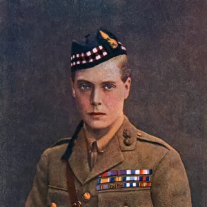 Edward, Prince of Wales, in army uniform, early 20th century. Artist: Tuck and Sons