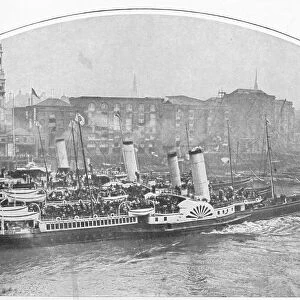 Excursion steamboats leaving Fresh Wharf, London Bridge, c1903 (1903)