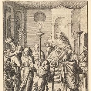 Jesus before Annas, 1625-77. Creator: Wenceslaus Hollar