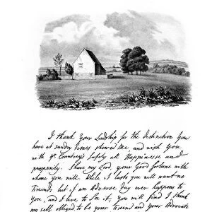 A letter from Sir Richard Steele, and a view of his cottage at Haverstock Hill, 1713, (1840). Artist: Richard Steele