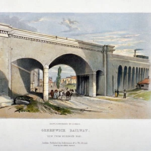 London and Greenwich Railway bridge over the Neckinger Road, Bermondsey, London, 1836