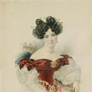 Portrait of Princess Natalia Viktorovna Kochubey, nee Kochubey (1800-1854), 1830s. Artist: Briullov, Alexander Pavlovich (1798-1877)
