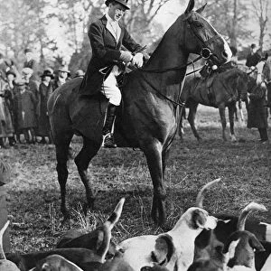 The Prince of Wales with the Beaufort Hunt, 1923