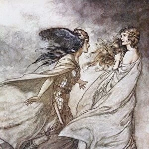 The ring upon thy hand. Illustration for Siegfried and The Twilight of the Gods by Richard Wagner, Artist: Rackham, Arthur (1867-1939)