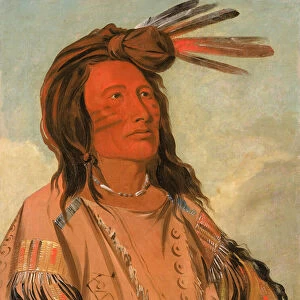Tchan-dee, Tobacco, an Oglala Chief, 1832. Creator: George Catlin