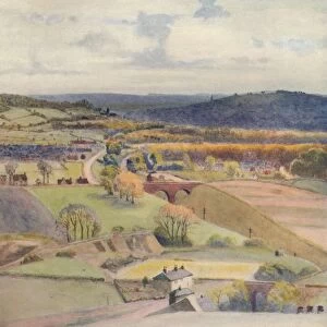 View over Merstham and Redhill, from Alderstead, 1913, (1914). Artist: Jamess Ogilvy