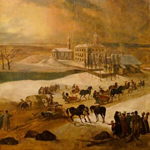 Winter view of Poltsamaa castle (Detail), 1793. Artist: Barisien, Friedrich Hartmann (1724-1796)