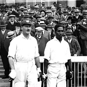 George Challenor and Clifford Roach at West Indies v England test match at Old Trafford, Manchester 1928
