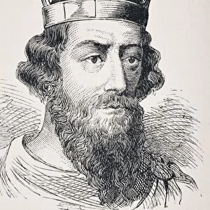 King Alfred The Great Circa 847-849 To 899 From The National And Domestic History Of England By William Aubrey Published London Circa 1890