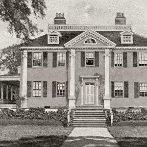 Longfellows Home. Craigie House, Cambridge, Massachusetts, United States Of America. From The Strand Magazine Published 1897