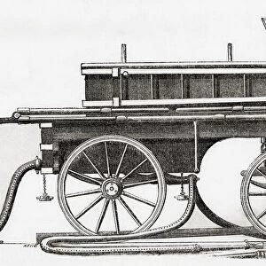 Merryweather and Sons improved London Brigade fire engine, 1862. From A Concise History of The International Exhibition of 1862, published 1862