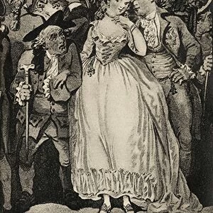Mrs Mary Robinson 1757 Or 1758 To 1800 Accompanied By The Prince Of Wales And Her Husband Thomas Robinson Aftert Rowlandson Mary Perdita Robinson English Poet Novelist And Actress