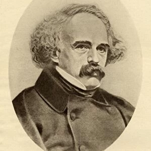 Nathaniel Hawthorne, 1804-1864. American Novelist. From The Book The Masterpiece Library Of Short Stories, American, Volume 14"