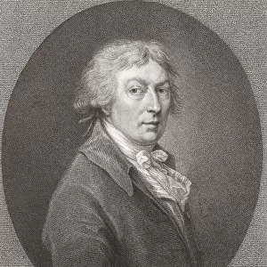 Thomas Gainsborough, 1727 - 1788. English portrait and landscape artist. From an engraving by Francesco Bartolozzi, after a self portrait by Thomas Gainsborough
