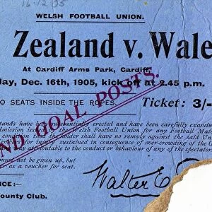The 1905 Wales Tour All Blacks ticket which sold for £1950