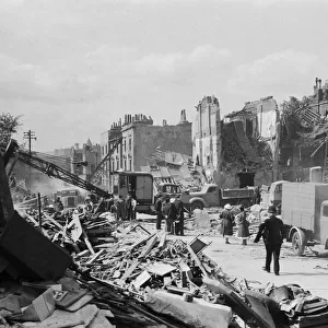 Bomb damage in Kentish Town, London, 19th June 1944