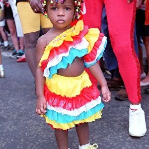 Child in costume at Notting hill carnival