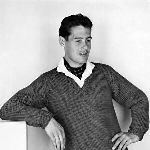 Clothing Fashion: Mens Knitwear. August 1959 P013236