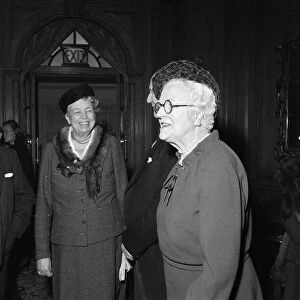 Eleanor Roosevelt and Lady Churchill at a Foyles luncheon. 6th April 1959