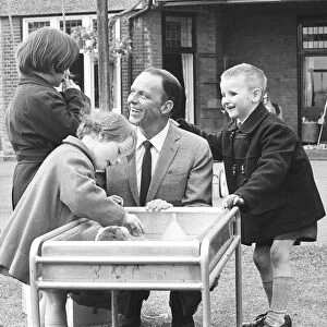 Frank Sinatra seen here during a visit to Royal National College for the Blind at Norwood