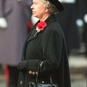 Her Majesty Queen Elizabeth II at Remembrance Day Parade at the Cenotaph in Whitehall