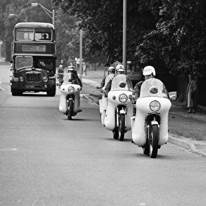 Police MotorCycle Riders, Cambridge, 3rd July 1972