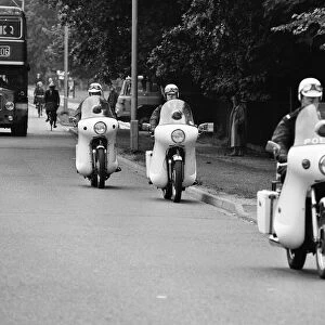 Police MotorCycle Riders, Cambridge, 3rd July 1972