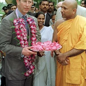 Prince Charles visits Raj Maha Temple on arrival in Colombo in Sri Lanka