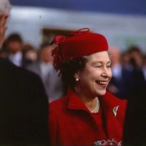 Queen Elizabeth II November 1985 on a vist to the SEC Glasgow C / T Roy: Brit