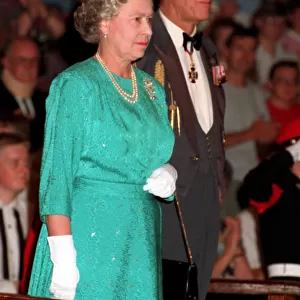 Queen Elizabeth II and Prince Philip at Royal event. July 1992