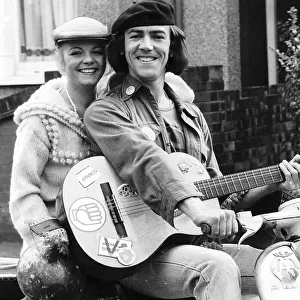 Robert Lindsay Actor - October 1977 As Wolfie Citizen Smith sitting on a Motor
