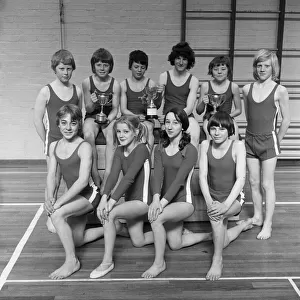 Sarah Metcalfe School gymnastic champions. 1975