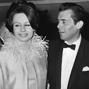 Sarah Miles and Dirk Bogarde at film premiere - April 1964