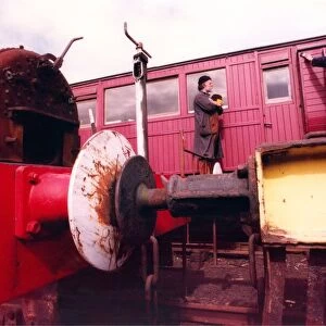 Tanfield Railway carriage foreman Mel Deighton working on the 50 year old LNER Ballast