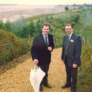 Tony Blair with David Park ecologist at Thristlington Plantation