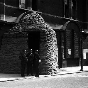 WW2 Police Station Air Raid Precautions September 1939 Three policemen wearing