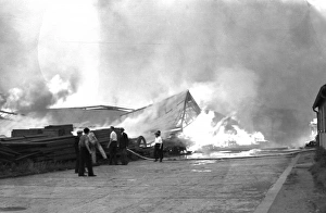 Blitz in London -- Surrey Docks, Rotherhithe, WW2