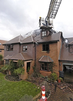 Firefighters respond to a house fire in Enfield