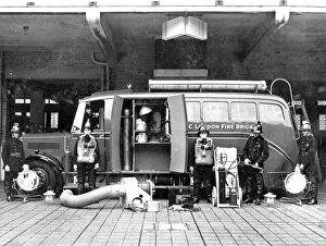 LCC-LFB emergency tender at Lambeth fire station
