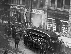 London Fire Brigade canteen van at a fire