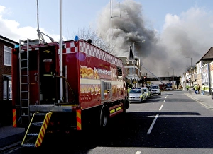London Fire Brigade Command unit at fire, Penge London Fire Brigade Command unit at fire, Penge